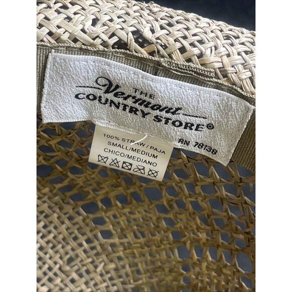 Vermont Country Store Women’s Straw Hat w/ Bow Lightweight Sun Protection S/M - Picture 6 of 6